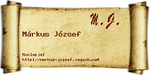 Márkus József névjegykártya