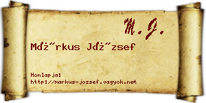 Márkus József névjegykártya