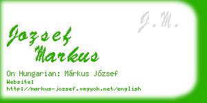 jozsef markus business card
